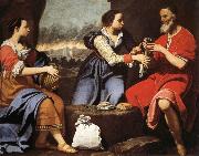 Lorenzo Lippi Lot and His Daughters oil on canvas